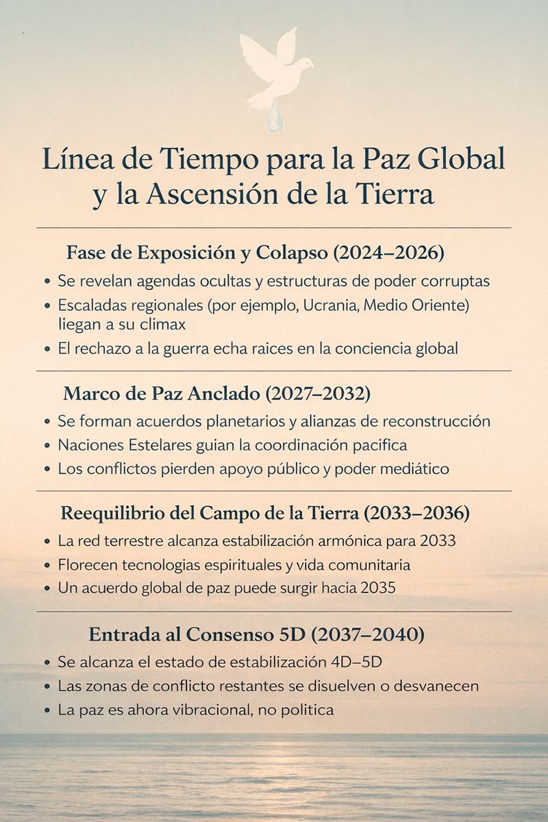 P�ster espa�ol - L�nea de Tiempo para la Paz Global y la Ascensi�n de la Tierra
